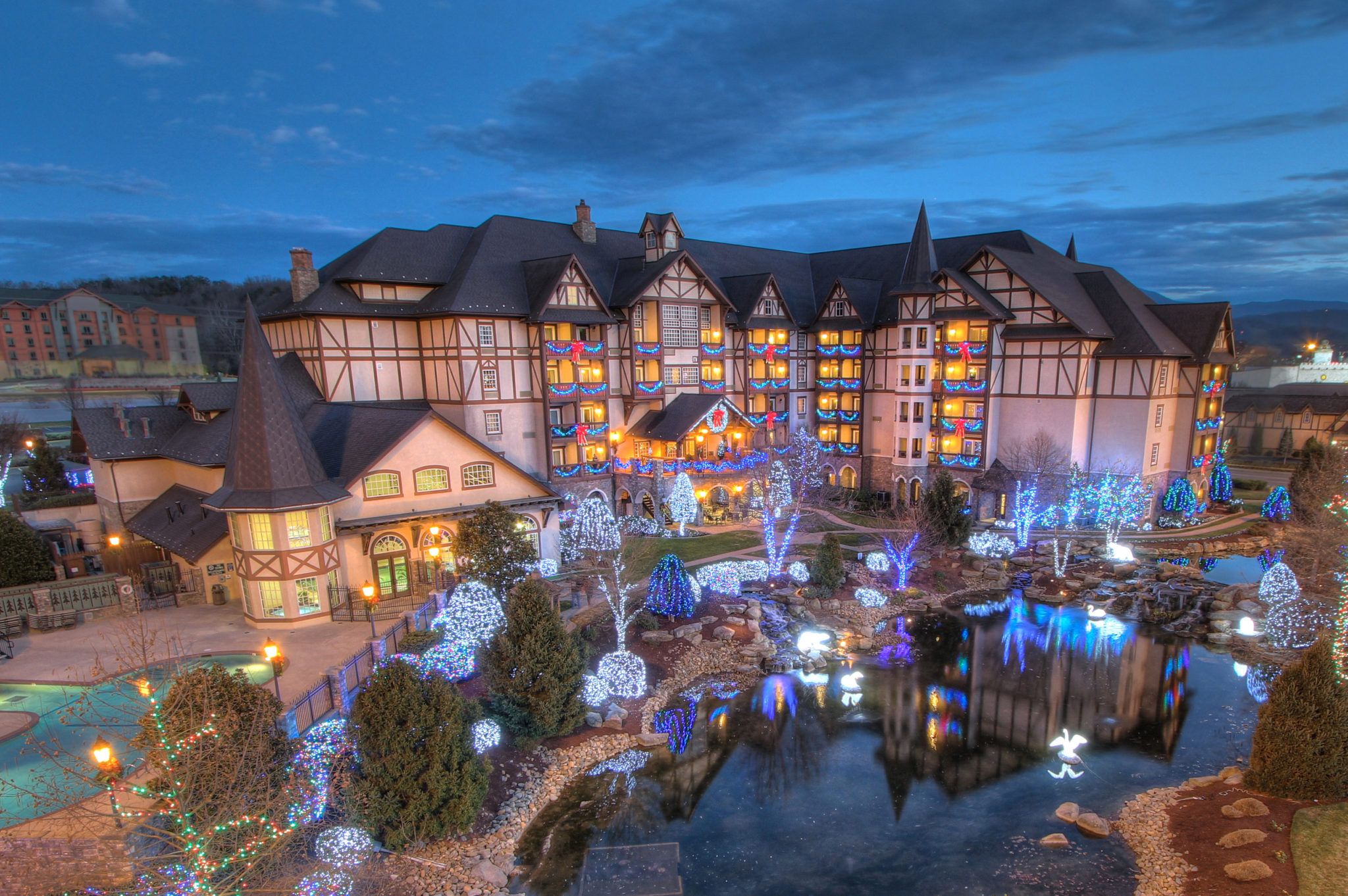 Outside the Hotel | The Inn at Christmas Place - Pigeon Forge, TN