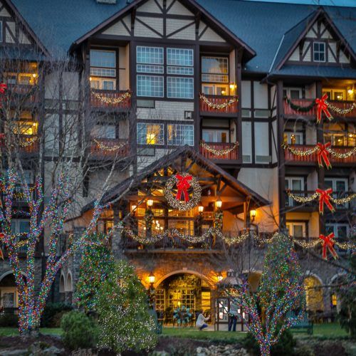 Outside the Hotel | The Inn at Christmas Place - Pigeon Forge, TN